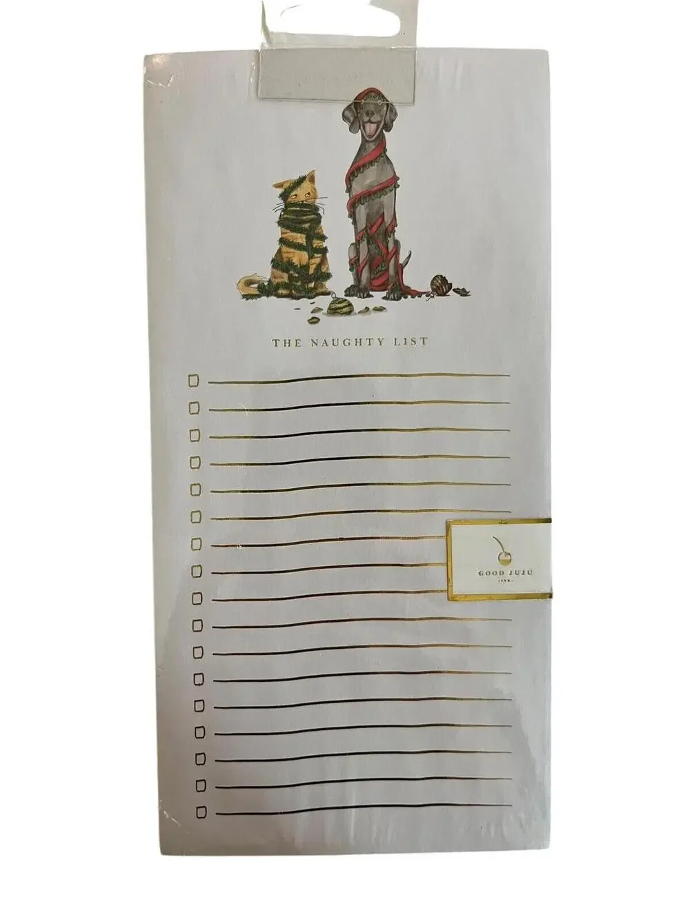 Note Pad 3 Naughty List Shopping List and 1 French Fries Things To Do NEW 1770.2